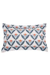 Scion 'Tulip Trellis' Cotton Duvet Cover Set in Navy - Size: Super King - thumbnail 3