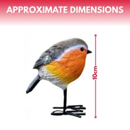Marco Paul Robin Red breast Resin 2pc Bird Set Garden Ornament in Brown - thumbnail 2