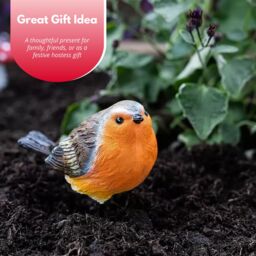 Marco Paul Robin Red breast Resin 2pc Bird Set Garden Ornament in Brown - thumbnail 8