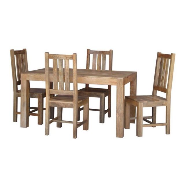 Jaipur Furniture Ltd Dining Table without Chairs - Mango Wood - L90 x W145 x H76 cm - Light Finish in Brown - image 1