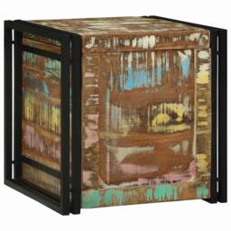 Berkfield Home Storage Chests Multicolor 50 x 50 x 50 cm Solid Reclaim wood - thumbnail 4