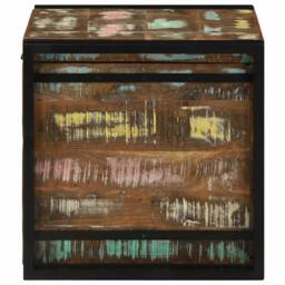 Berkfield Home Storage Chests Multicolor 50 x 50 x 50 cm Solid Reclaim wood - thumbnail 6