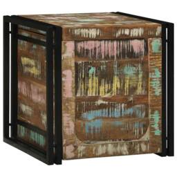 Berkfield Home Storage Chests Multicolor 50 x 50 x 50 cm Solid Reclaim wood - thumbnail 2