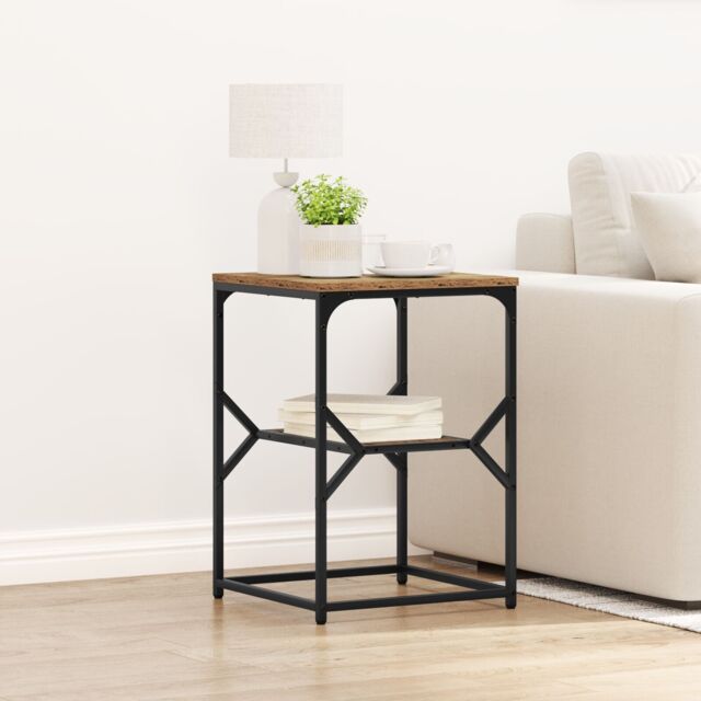 Berkfield Home Side Table Old Wood 41x40x60 cm Engineered Wood in Brown - Size: 41 x 40 x 60 cm - image 1