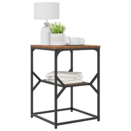 Berkfield Home Side Table Old Wood 41x40x60 cm Engineered Wood in Brown - Size: 41 x 40 x 60 cm - thumbnail 3