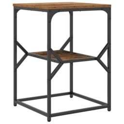 Berkfield Home Side Table Old Wood 41x40x60 cm Engineered Wood in Brown - Size: 41 x 40 x 60 cm - thumbnail 4