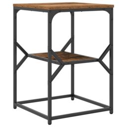 Berkfield Home Side Table Old Wood 41x40x60 cm Engineered Wood in Brown - Size: 41 x 40 x 60 cm - thumbnail 2