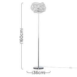 ValueLights Hudson Silver Floor Lamp - thumbnail 7