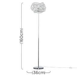 ValueLights Hudson Silver Floor Lamp - thumbnail 5