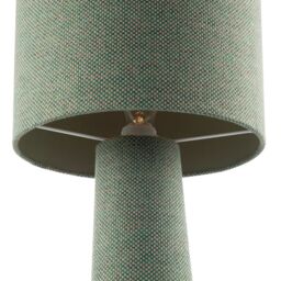 Happy Homewares Forest & Olive Green Jacquard Linen Lamp with Fabric Shade & Base in Dark Green - thumbnail 4