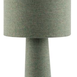 Happy Homewares Forest & Olive Green Jacquard Linen Lamp with Fabric Shade & Base in Dark Green - thumbnail 5
