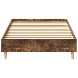 Berkfield Home Durable Bed Frame No Mattress Smoked Oak 75x190 cm Small Single Wood in Brown - thumbnail 5
