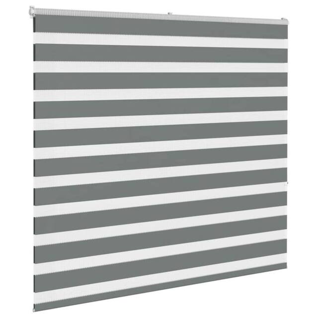 Berkfield Home Elegant Zebra Blind Dark Grey 155x150 cm Fabric Width 150.9 cm Po - image 1