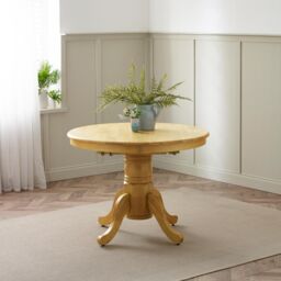 FurnitureboxUK Padstow Wooden Extending Dining Table & 6 Belgravia Chairs in Light Oak - Size: 6 Person - thumbnail 3
