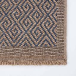THE RUGS Jute-Looking Greek Key Outdoor Indoor Rug Blue Garden Nature 5100B - Size: 140 cm x 200 cm - thumbnail 6