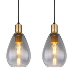 Netlighting Fanni Bar Pendant Ceiling Light Matt Black Smoke Glass Shade 4x E27 - thumbnail 3