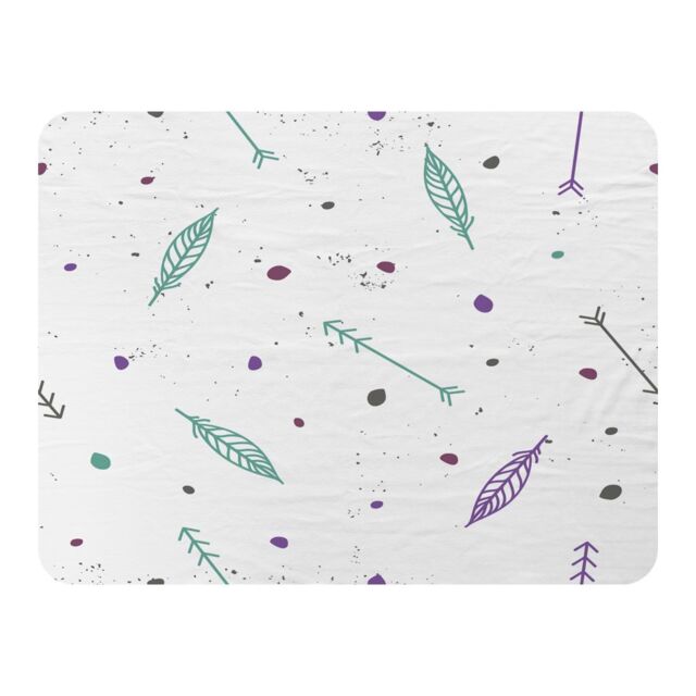 Benjamin Tate Design Cute Cartoon Feathers & Arrows In Boho Style Blanket in Natural - Size: 120 cm x 150 cm - image 1
