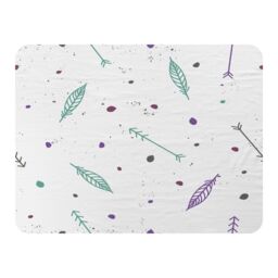 Benjamin Tate Design Cute Cartoon Feathers & Arrows In Boho Style Blanket in Natural - Size: 120 cm x 150 cm - thumbnail 1