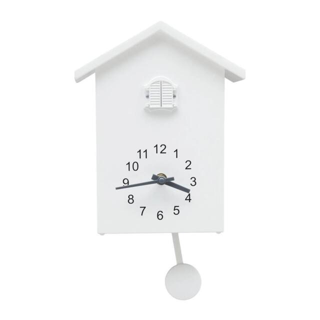 Havendro Modern Cuckoo Clock Bird Wall Clock House Quartz Decor White - image 1