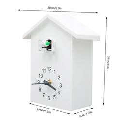 Havendro Modern Cuckoo Clock Bird Wall Clock House Quartz Decor White - thumbnail 2