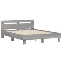 Berkfield Home Bed Frame without Mattress Grey Sonoma 150x200 cm King Size - thumbnail 3