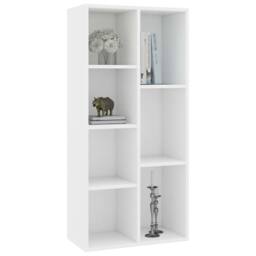 Berkfield Home Classic Book Cabinet White 50x25x106 cm Engineered Wood - Size: 50 x 25 x 106 cm - thumbnail 1