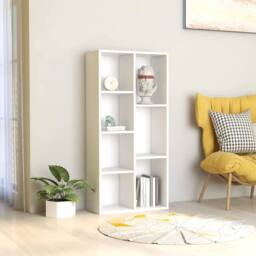 Berkfield Home Classic Book Cabinet White 50x25x106 cm Engineered Wood - Size: 50 x 25 x 106 cm - thumbnail 2
