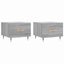 Berkfield Home Coffee Tables 2 pcs Grey Sonoma 50x50x40 cm Engineered Wood - Size: 50 x 50 x 40 cm - thumbnail 2