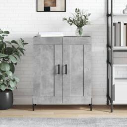 Berkfield Home Sideboard Concrete Grey 69.5x34x90 cm Engineered Wood - thumbnail 2