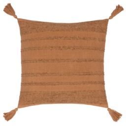 Yard Larch Woven Tasselled Cushion in Orange - Size: 45 cm x 45 cm - thumbnail 1