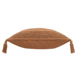 Yard Larch Woven Tasselled Cushion in Orange - Size: 45 cm x 45 cm - thumbnail 3