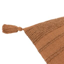 Yard Larch Woven Tasselled Cushion in Orange - Size: 45 cm x 45 cm - thumbnail 5
