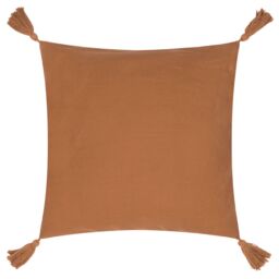 Yard Larch Woven Tasselled Cushion in Orange - Size: 45 cm x 45 cm - thumbnail 2
