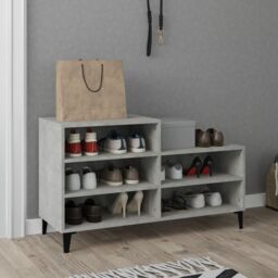 Berkfield Home Shoe Cabinet Concrete Grey 102x36x60 cm Engineered Wood - Size: 102 x 36 x 60 cm