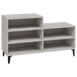 Berkfield Home Shoe Cabinet Concrete Grey 102x36x60 cm Engineered Wood - Size: 102 x 36 x 60 cm - thumbnail 2