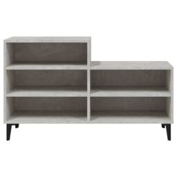 Berkfield Home Shoe Cabinet Concrete Grey 102x36x60 cm Engineered Wood - Size: 102 x 36 x 60 cm - thumbnail 3
