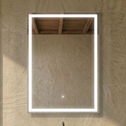 Balterley Rectangular LED Touch Sensor Mirror with Demister 700x500mm - Chrome in Silver - thumbnail 9