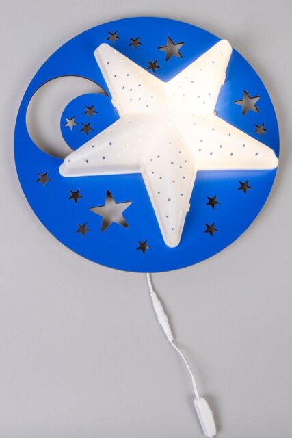 BHS Lighting Glow Star Wall Light in Blue - image 1
