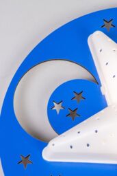 BHS Lighting Glow Star Wall Light in Blue - thumbnail 3
