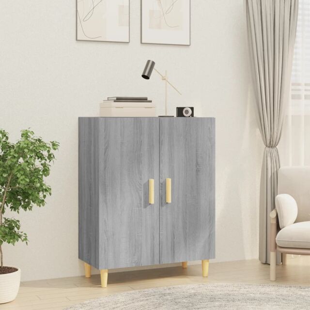 Berkfield Home Sideboard Grey Sonoma 70x34x90 cm Engineered Wood - Size: 70 x 34 x 90 cm - image 1