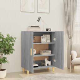 Berkfield Home Sideboard Grey Sonoma 70x34x90 cm Engineered Wood - Size: 70 x 34 x 90 cm - thumbnail 6