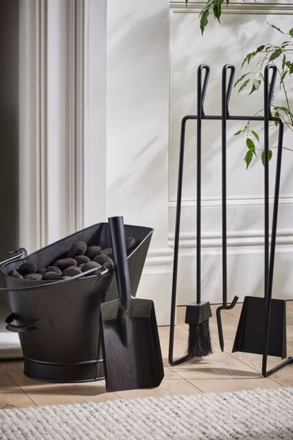 Dibor Contemporary Black Fireside Companion Set with Coal Bucket - image 1