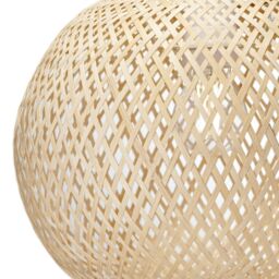 Happy Homewares Modern Spherical Cage Design Bamboo Strapping Pendant Lamp Shade in Brown - thumbnail 8