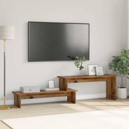 Berkfield Home TV Cabinet with Shelf Old wood 180 x 30 x 43 cm Engineered wood in Brown - thumbnail 2