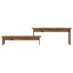Berkfield Home TV Cabinet with Shelf Old wood 180 x 30 x 43 cm Engineered wood in Brown - thumbnail 5