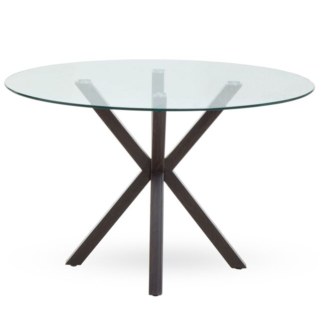 Orsina Salford Dining Table With Black Wood Effect Metal Legs - image 1