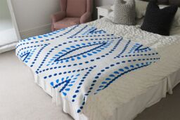 Benjamin Tate Design Boho Intricate Ogee Blanket in Natural - Size: 120 cm x 150 cm - thumbnail 3