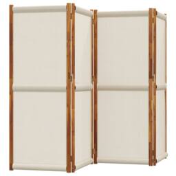 Berkfield Home 4-Panel Room Divider Light Grey 280x180 cm - thumbnail 3