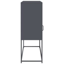 Berkfield Home Sideboard Anthracite 100.5x39x107 cm Cold-rolled Steel in Dark Grey - thumbnail 7