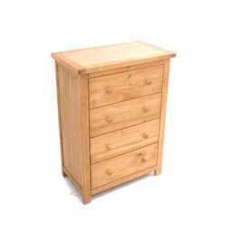 Cabinet Bits Lugo 4 Drawer Chest of Drawers Wood Knob in Light Brown - thumbnail 3